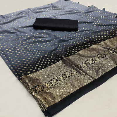 grey-floral-foil-printed-georgette-saree-1