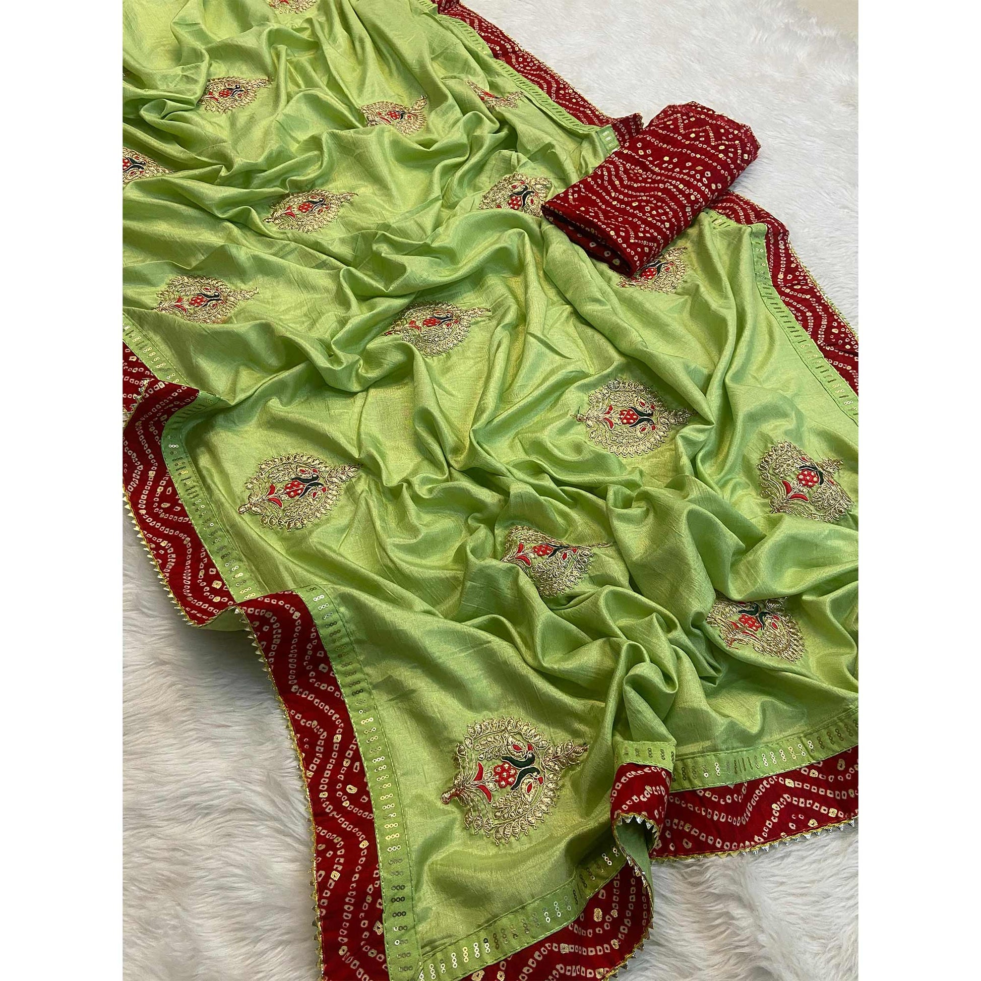 green-zari-embroidered-vichitra-silk-saree