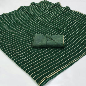 green-striped-woven-georgette-saree