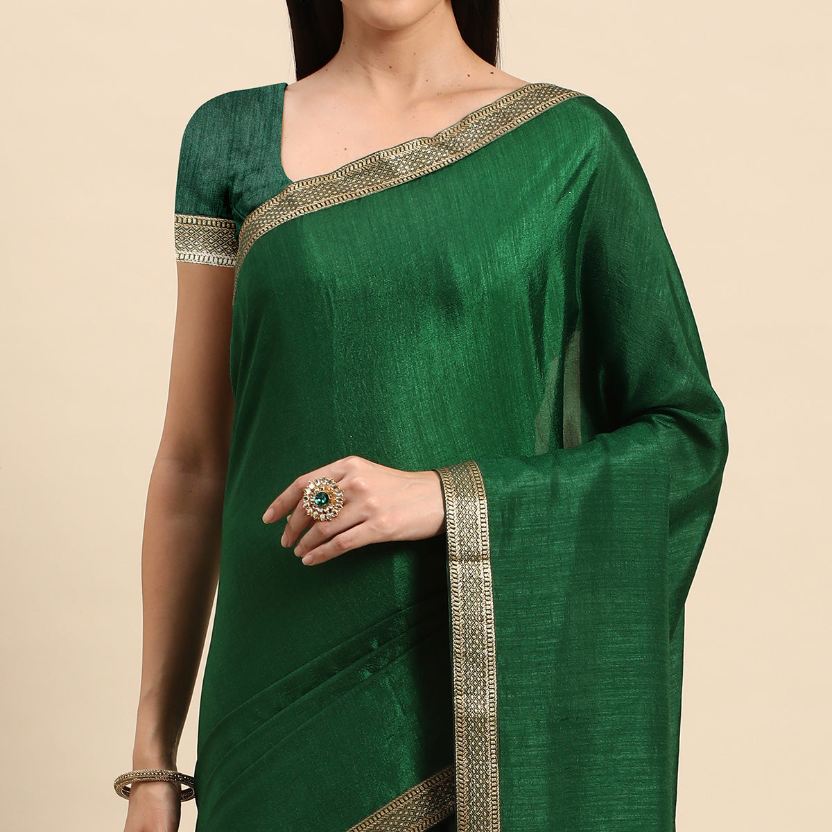 green-solid-vichitra-silk-saree-with-fancy-zari-border