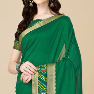 green-solid-vichitra-silk-saree-143341