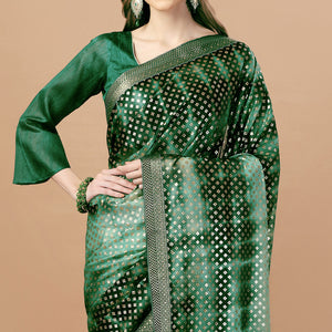green-foil-printed-lycra-saree-with-lace-border-2