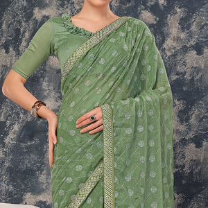 green-printed-chiffon-saree-with-lace-border-5