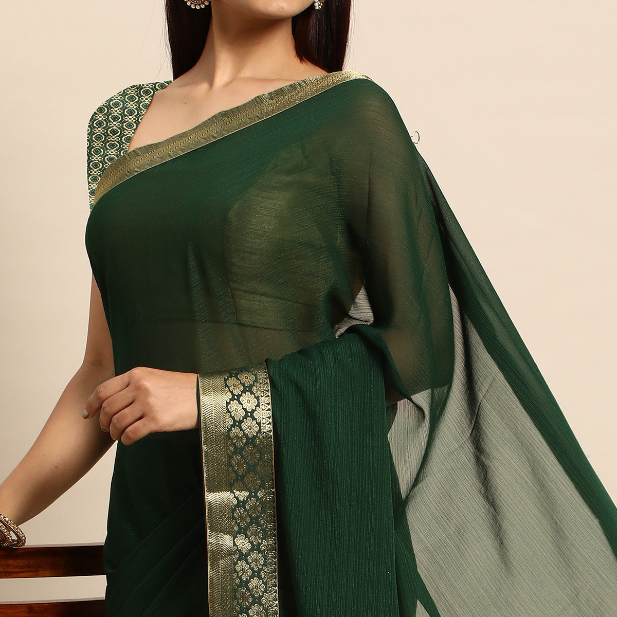 green-swarovski-work-chiffon-saree-with-zari-border