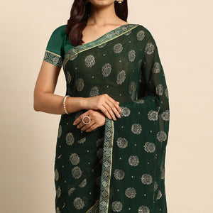 green-foil-printed-with-embellished-chiffon-saree