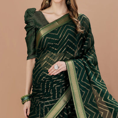 green-foil-printed-chiffon-saree-with-lace-border-4