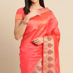 Gajari Woven Organza Saree