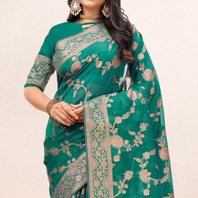 green-woven-organza-saree-with-tassels-21