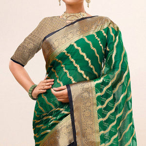 green-woven-organza-saree-with-tassels-23