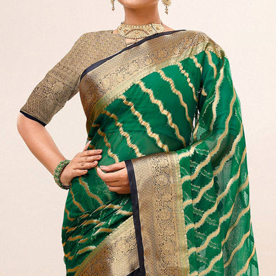 green-woven-organza-saree-with-tassels-23