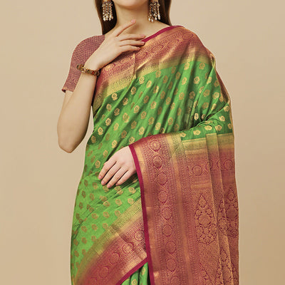 green-woven-dola-silk-saree