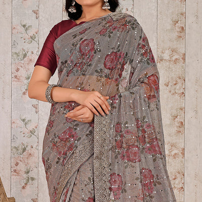 grey-floral-digital-printed-lycra-saree-with-embroidered-border