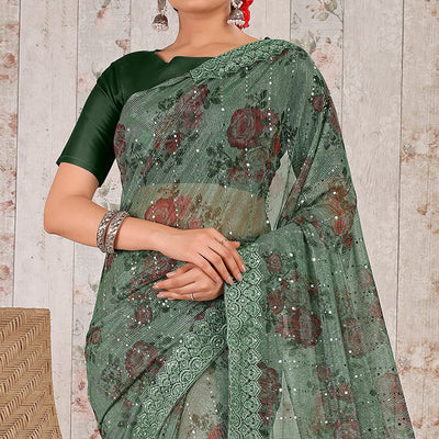 green-floral-digital-printed-lycra-saree-wirh-embroidered-border