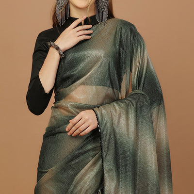 green-digital-printed-lycra-saree-with-lace-border
