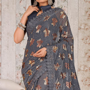 grey-foil-printed-lycra-saree-with-embroidered-lace-border