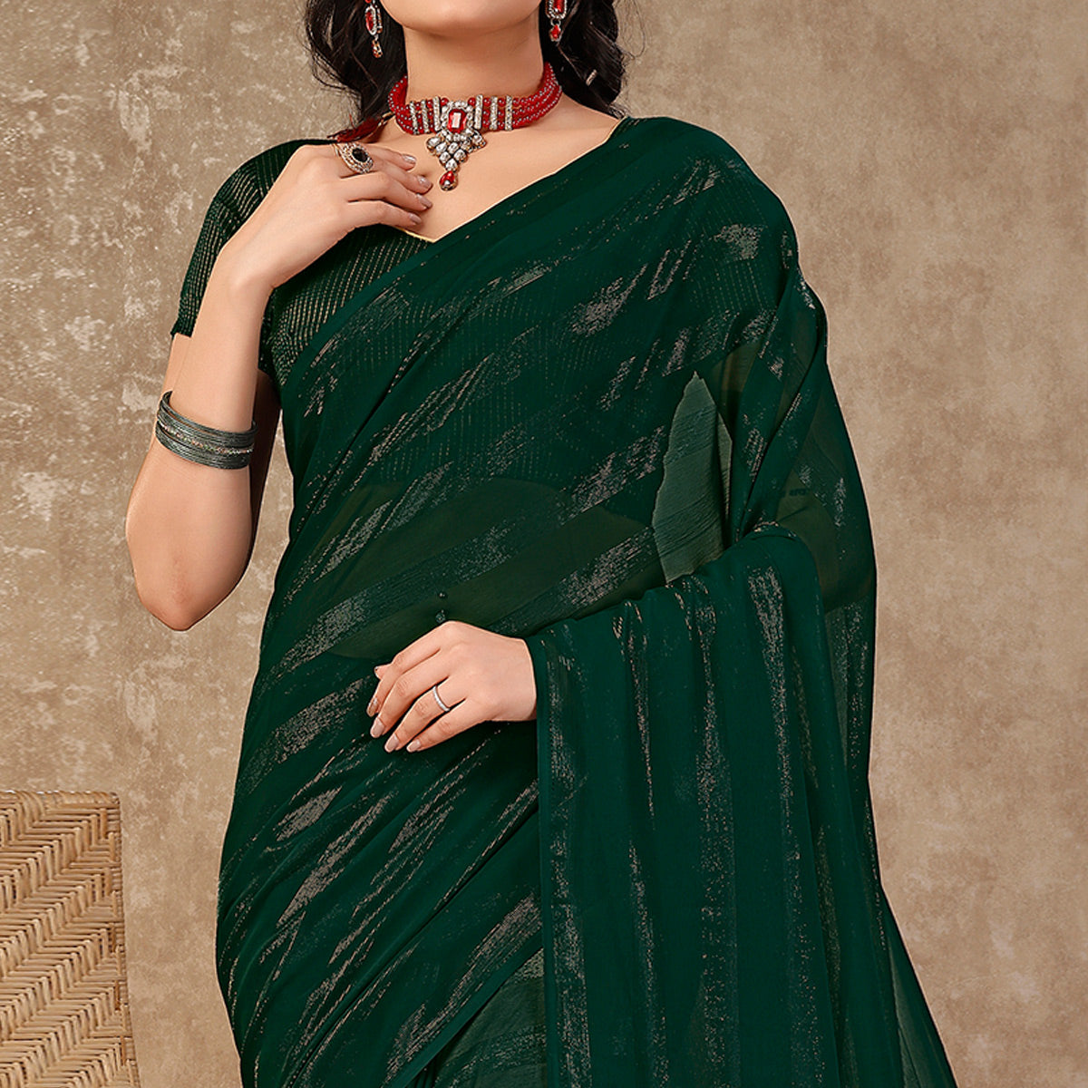 green-swarovski-work-chiffon-saree-with-tassels-1