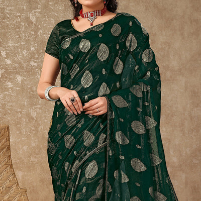 green-foil-printed-chiffon-saree-with-gota-patti-lace-border
