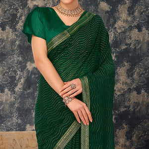 green-zari-embroidery-chiffon-saree-with-lace-border