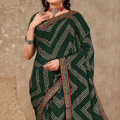 green-foil-printed-chiffon-saree-with-lace-border-5