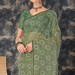 green-printed-with-zari-work-cotton-silk-saree-with-lace-border-1