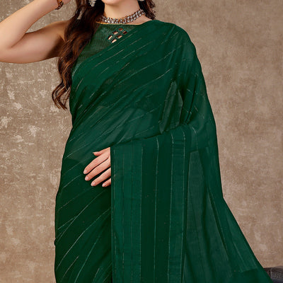 green-swarovski-work-chiffon-saree-with-tassels