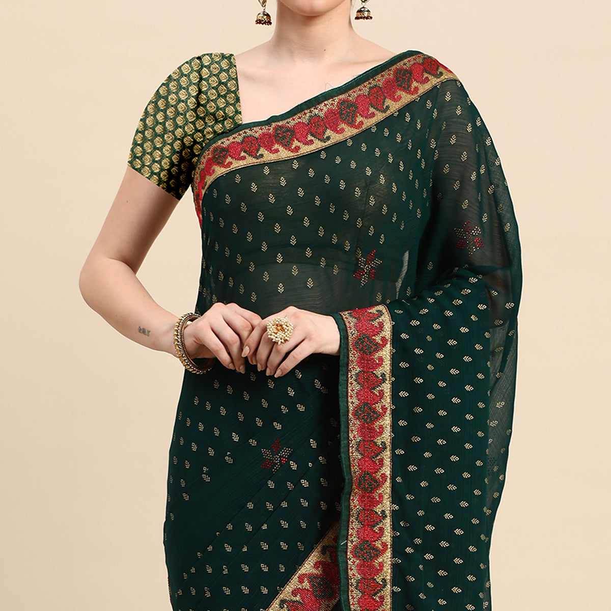 green-foil-printed-with-swarovski-zomato-silk-saree-2