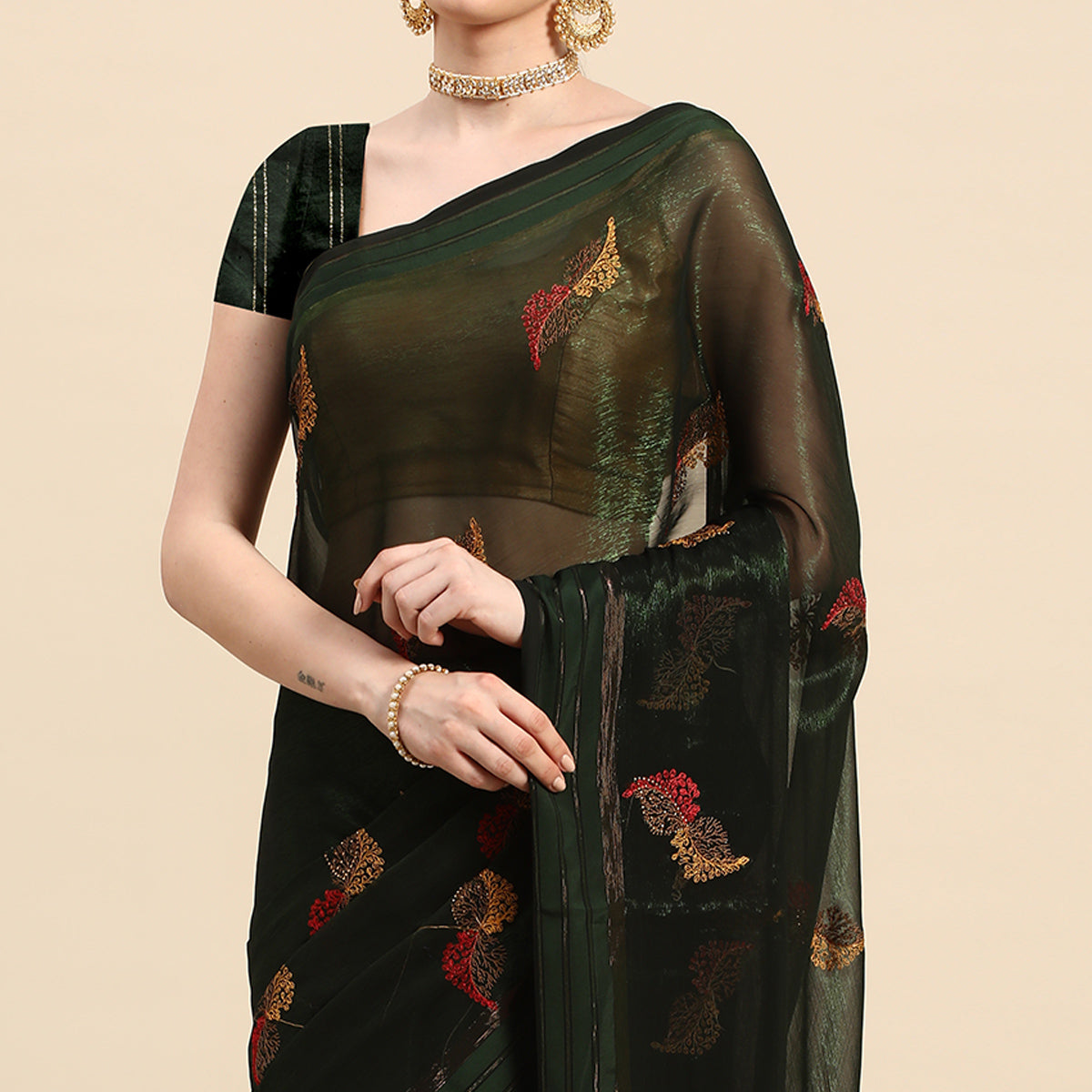 green-swarovski-with-embroidery-work-chiffon-saree