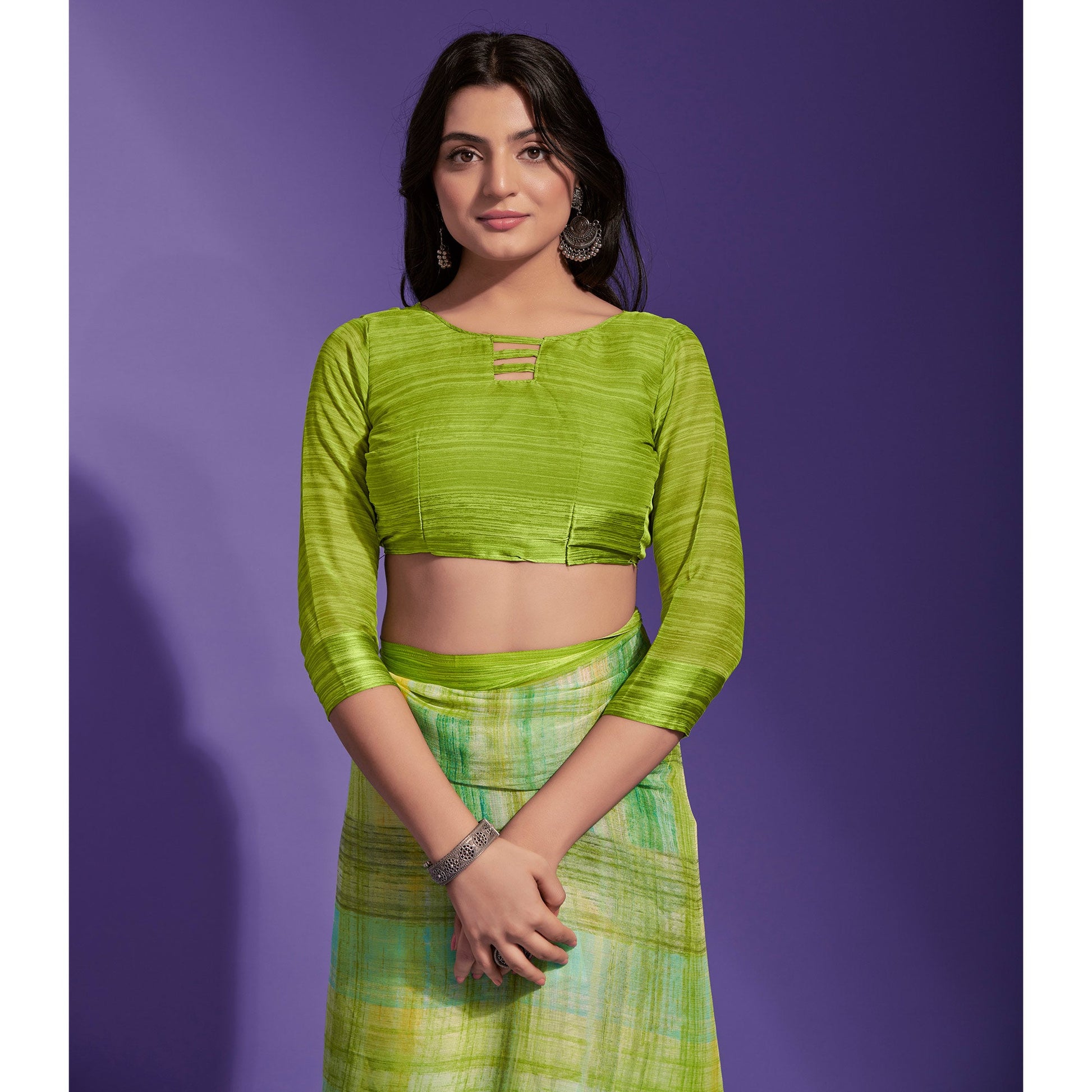 9green-printed-chiffon-saree