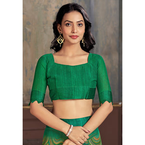 green-printed-chiffon-saree-with-woven-border-1