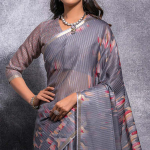 grey-digital-printed-linen-saree-with-woven-border