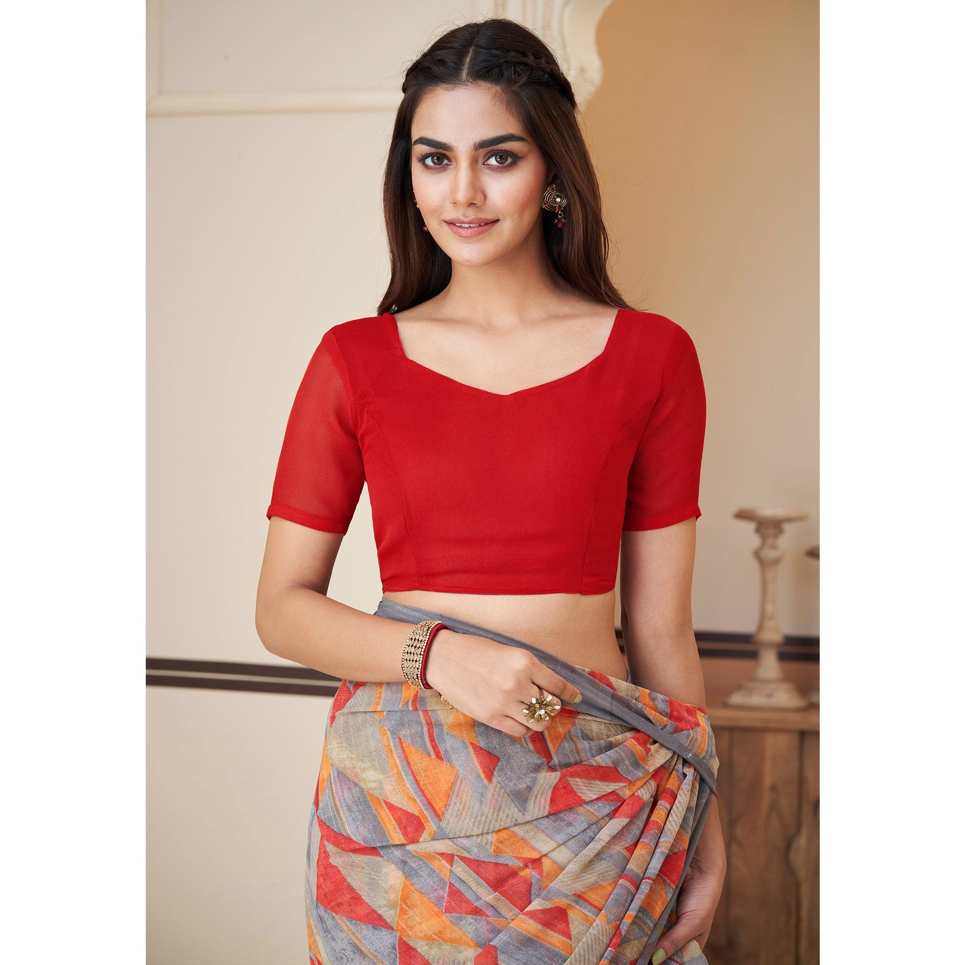 grey-geometric-printed-georgette-saree-1