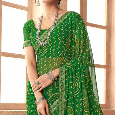 green-bandhani-printed-chiffon-saree-3