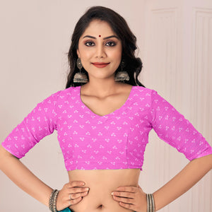 Magenta Bandhani Printed Chiffon Saree