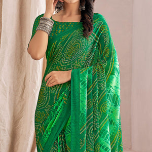 green-bandhani-printed-chiffon-saree-6