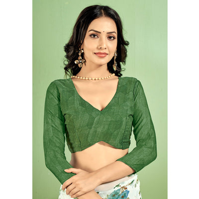 green-floral-printed-chiffon-saree-7