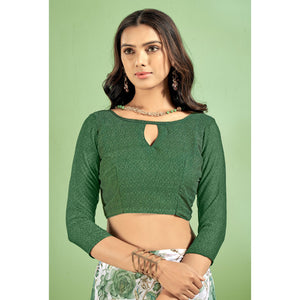 green-floral-printed-chiffon-saree-6