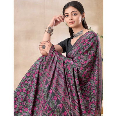 grey-floral-printed-crepe-saree-1