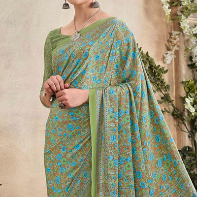 green-crepe-silk-floral-printed-saree