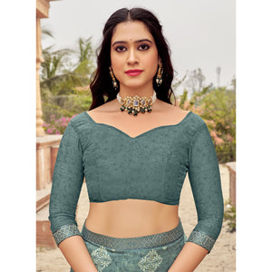 grey-floral-printed-chiffon-saree-7