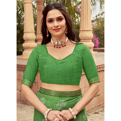 green-floral-printed-chiffon-saree-12