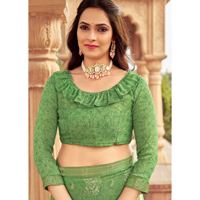 green-floral-printed-chiffon-saree-13