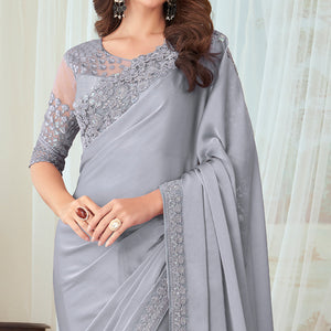 grey-floral-sequin-embroidered-satin-saree