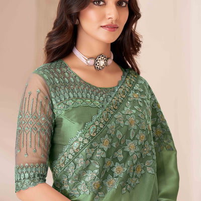 green-sequins-embroidered-satin-saree-1