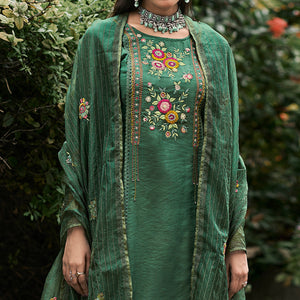 green-floral-embroidered-cotton-silk-suit-1