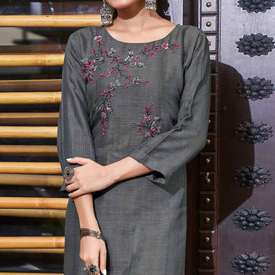 grey-floral-embroidered-rayon-kurti-5