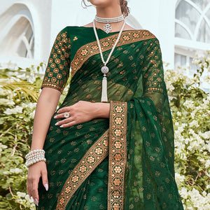 green-foil-printed-georgette-saree-with-embroidered-border-1