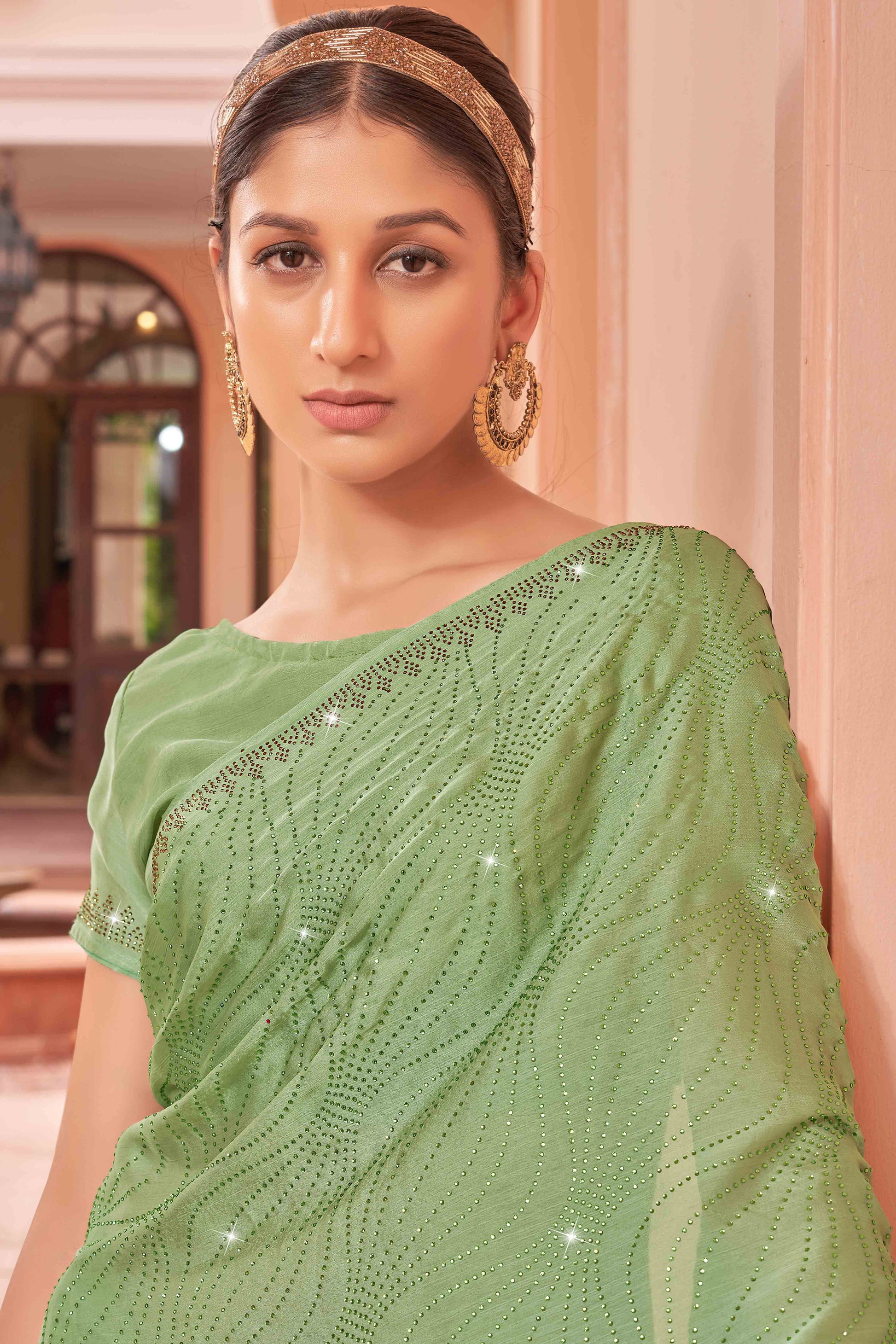 green-swarovski-work-embroidered-satin-saree