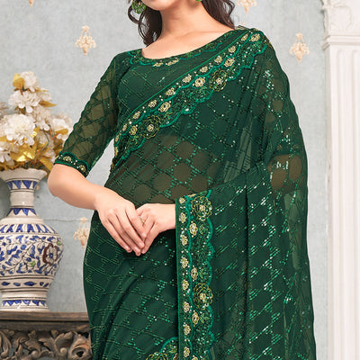 green-sequins-embroidered-georgette-saree-7