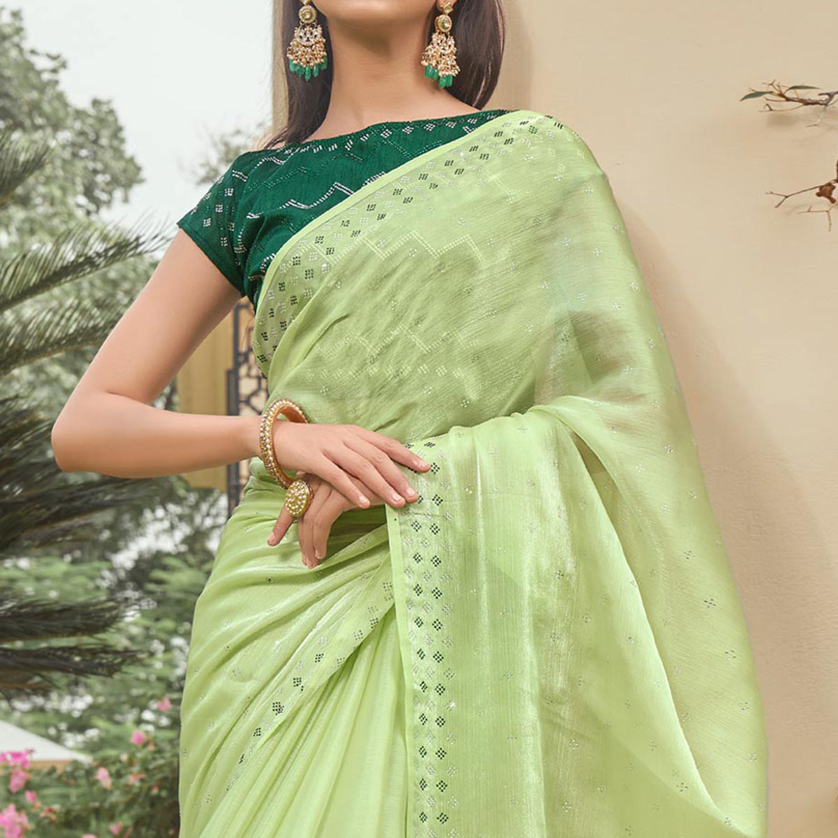 green-embroidered-tissue-saree
