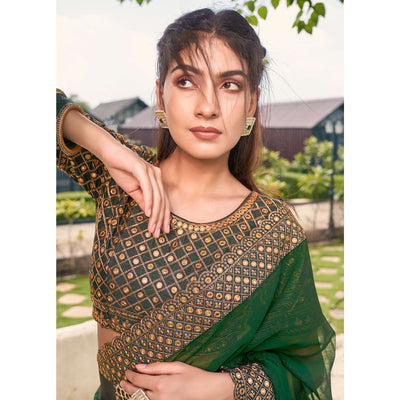 green-solid-with-embroidered-border-georgette-saree-1